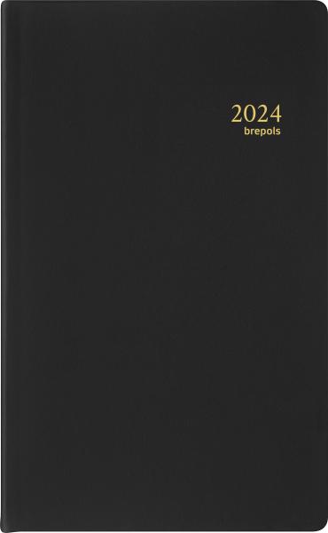 BREPOLS Agenda Breform Seta 2024 26.3.0114 schwarz, 1T/S, 10.5x17cm