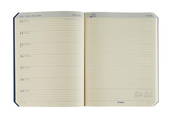 BREPOLS Agenda Back to Paper 2024 26.3.0122 schwarz, 1W/2S, 17.2x22cm