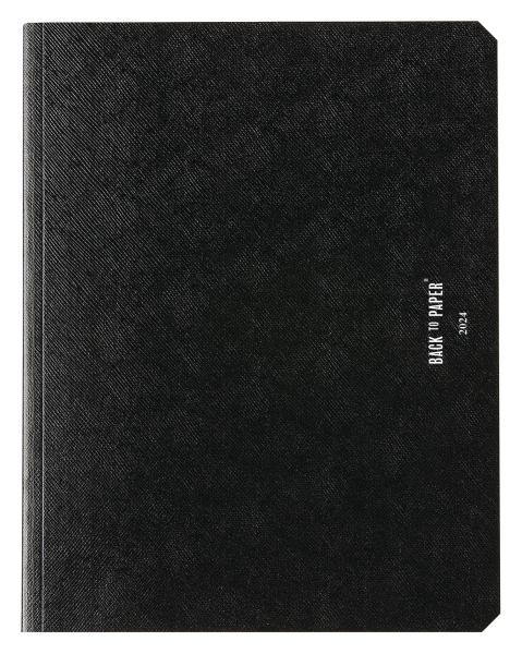 BREPOLS Agenda Back to Paper 2024 26.3.0122 schwarz, 1W/2S, 17.2x22cm