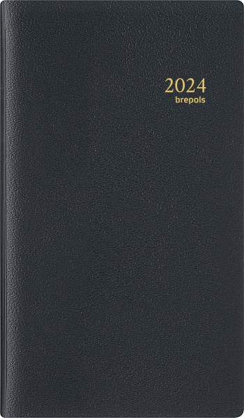 BREPOLS Agenda Notaplan Genova Pla2024 26.3.0164 schwarz, 1W/S, 9x16cm