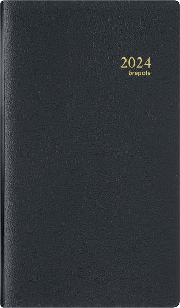 BREPOLS Agenda Interplan Genova Pl2024 26.3.0187 schwarz, 3½-T/S, 9x16cm