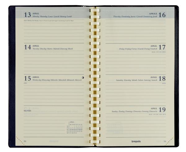 BREPOLS Agenda Interplan Ku.Palerm2024 26.3.0194 schwarz, 3½-T/S, 9x16cm