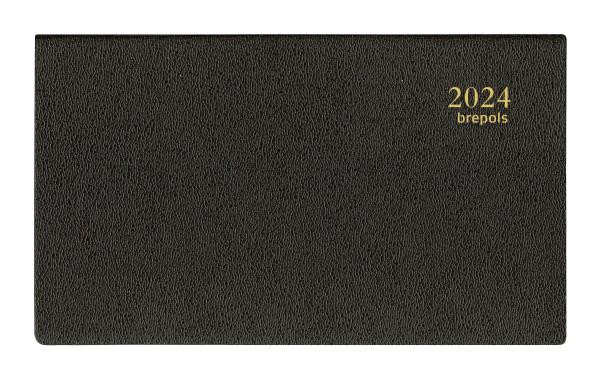 BREPOLS Agenda Omniplan Genova Pla2024 26.3.0214 schwarz, 1W/2S, 9x16cm