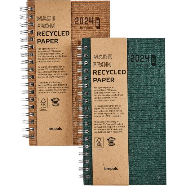 BREPOLS Agenda Ecorama 780 Kazar 2024 26.3.0240 ass., 1W/2S, 9x16cm