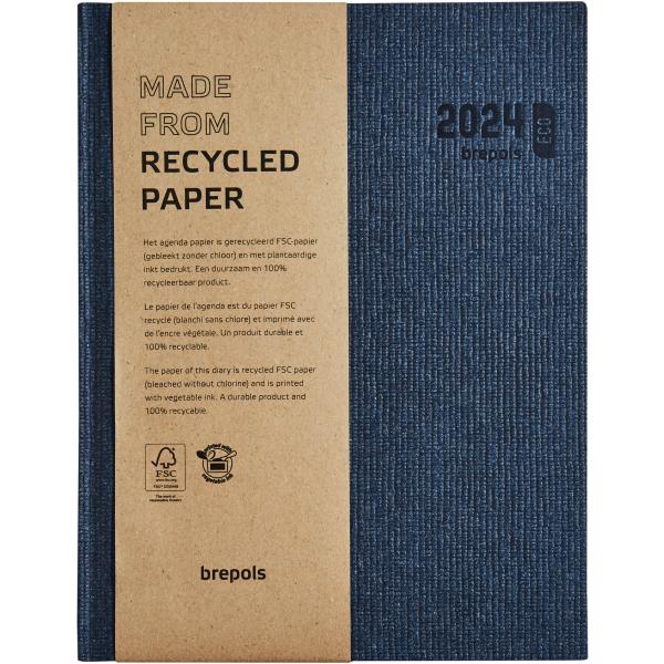 BREPOLS Agenda Ecotiming Kazar 2024 26.3.1454 1W/2S, blau 17.1x22cm