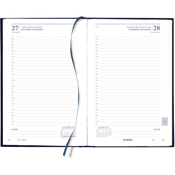 BREPOLS Agenda EcoDay Kazar 2024 26.3.1460 1T/1S, blau 13.3 x 20.8cm