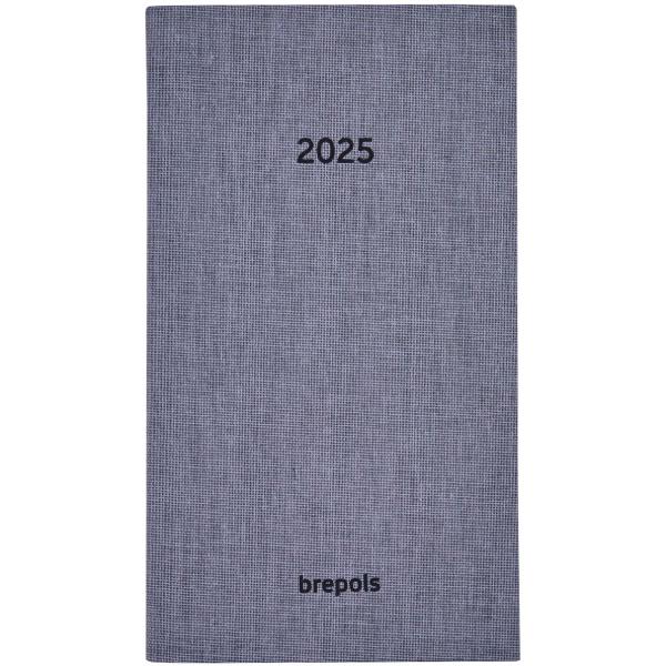 BREPOLS Agenda Notavision Dubl. 2025 75454550260 1W/2S grau ML 9x16cm