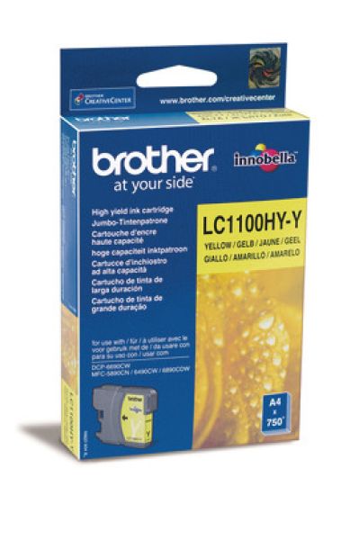 BROTHER Tintenpatrone HY yellow LC-1100HYY MFC-6490CW 750 Seiten