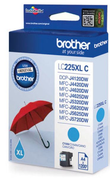 BROTHER Tintenpatrone cyan LC-225XLC MFC-J5620DW 1200 Seiten