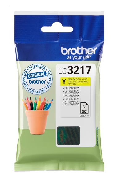 BROTHER Tintenpatrone yellow LC-3217Y MFC-J6530DW 550 Seiten