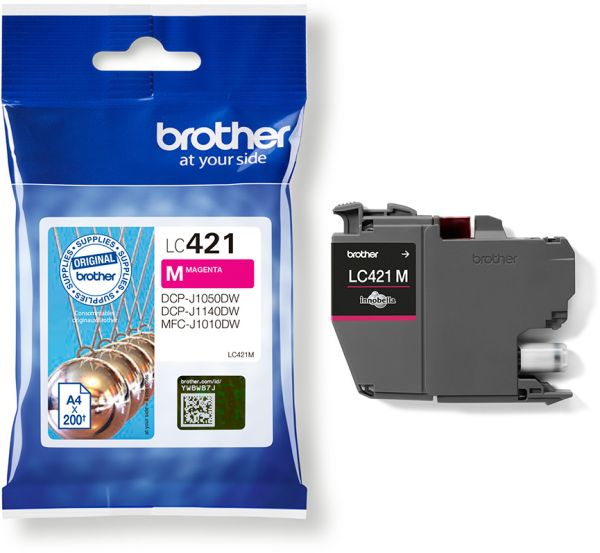 BROTHER Tintenpatrone magenta LC-421M DCP-J1050 200 Seiten