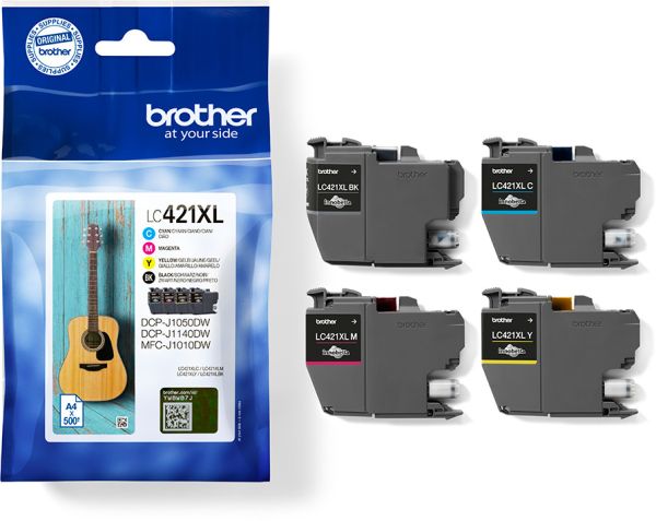 BROTHER Valuepack Tinte CMYBK LC-421XLVAL DCP-J1050 500 Seiten