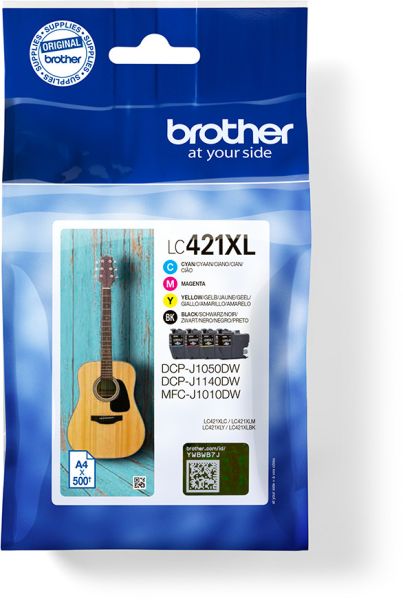 BROTHER Valuepack Tinte CMYBK LC-421XLVAL DCP-J1050 500 Seiten