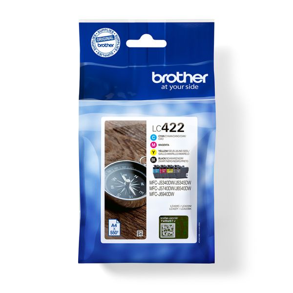 BROTHER Valuepack Tinte CMYBK LC-422VAL MFC-J5340 550 Seiten