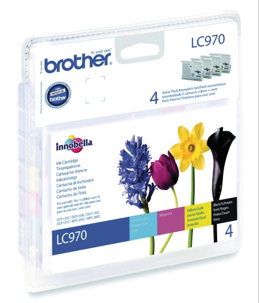 BROTHER Valuepack Tinte CMYBK LC-970VALBP MFC-260C 350/300 Seiten