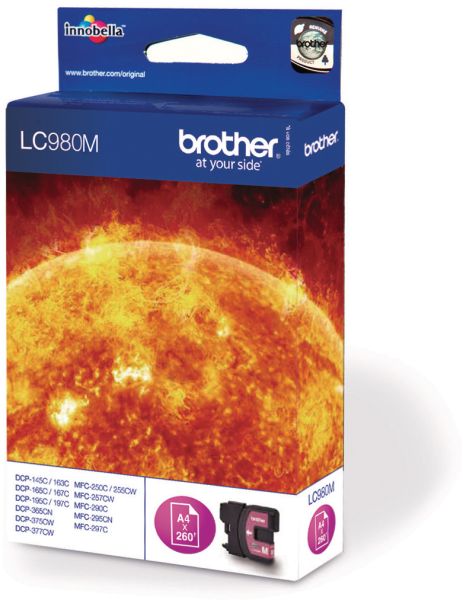 BROTHER Tintenpatrone magenta LC-980M DCP-165C 260 Seiten