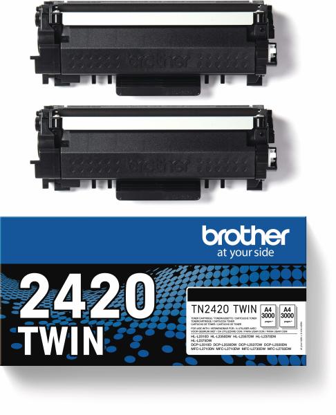 BROTHER Toner Twin Pack schwarz TN-2420TWIN HL-L2350/2370 2x3000 Seiten