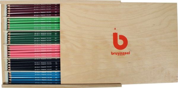 BRUYNZEEL Schulfarbstift Super 3.3mm 25159999 12x12 Farben Holzbox