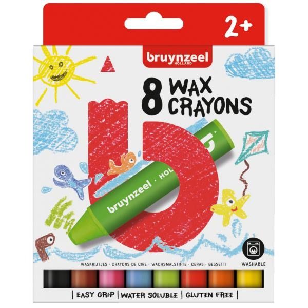 BRUYNZEEL Wachsmalkreide Kids 60131008 8 Farben