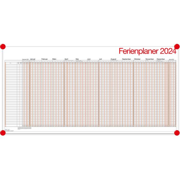 BÜHNER Ch Ferienplaner dt. 2024 UP12-CH-R-FSC 99x49cm