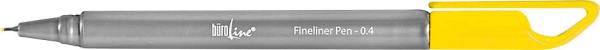 BÜROLINE Fineliner Clip 0,4mm 223082 gelb