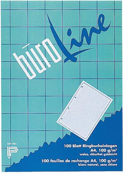 BÜROLINE Ringbucheinlagen A4 501006 kariert, 5mm, 100g 100 Blatt