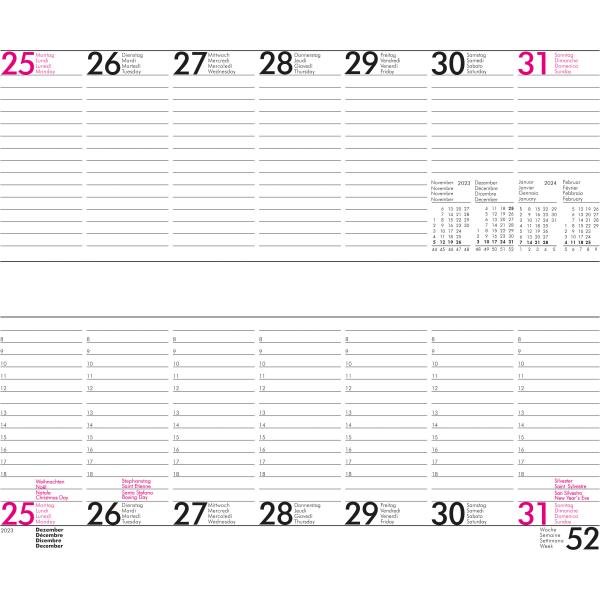 BÜROLINE Wochenplaner 2023 890712 D/F/I/E