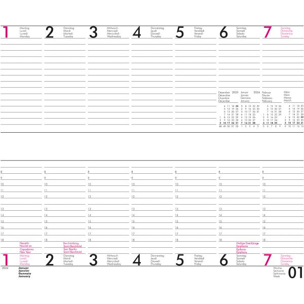 BÜROLINE Wochenplaner 2023 890712 D/F/I/E