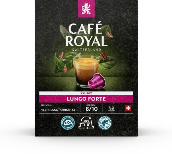 CAFE ROYAL Kaffeekapseln Alu 10169702 Lungo Forte 36 Stk.