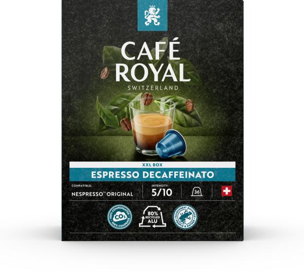 CAFE ROYAL Kaffeekapseln Alu 10173073 Espresso Decaffeinato 36 Stk.