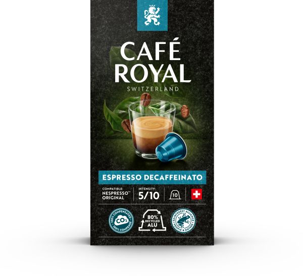 CAFE ROYAL Kaffeekapseln Alu 2001772 Decaffeinato Espresso 10 Stück