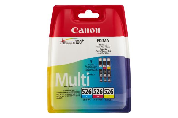 CANON Multipack Tinte CMY CLI-526 PIXMA iP4850 3x9ml