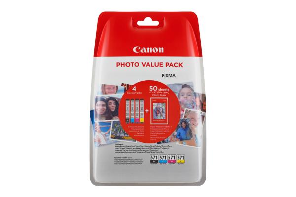 CANON Multipack Tinte BKCMY CLI-571 PPIXMA MG5750 7ml