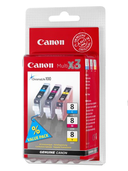 CANON Multipack Tinte CMY CLI-8CMY PIXMA iP 4200 3x13ml