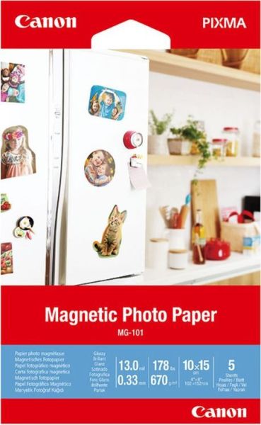 CANON Magnetic Photo Paper 10x15cm MG-101 Glossy 5 Blatt