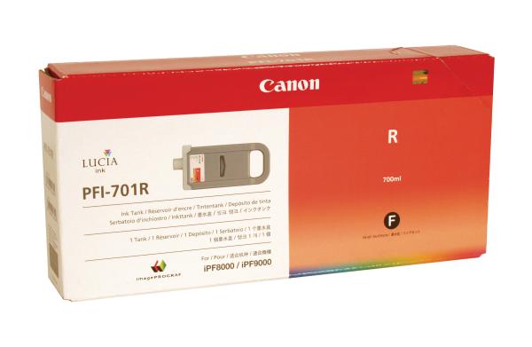 CANON Tintenpatrone red PFI-701R iPF 8000/9000 700ml