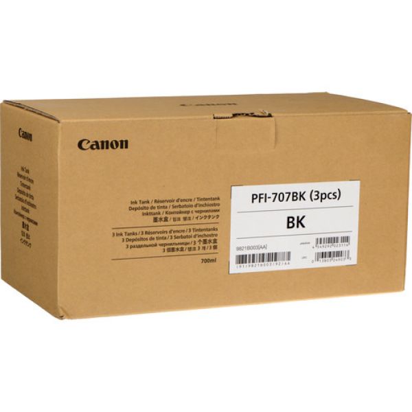 CANON Tintenpatrone schwarz PFI707BK iPF 830/840 700ml