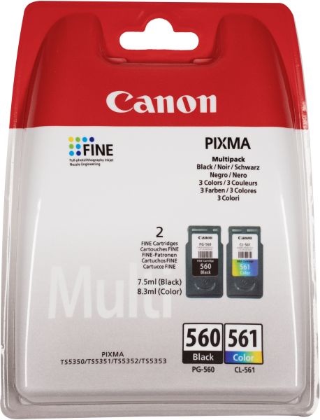 CANON Multipack Tinte schwarz/color PGCL560/1 PIXMA TS 5350 7.5/8.3ml