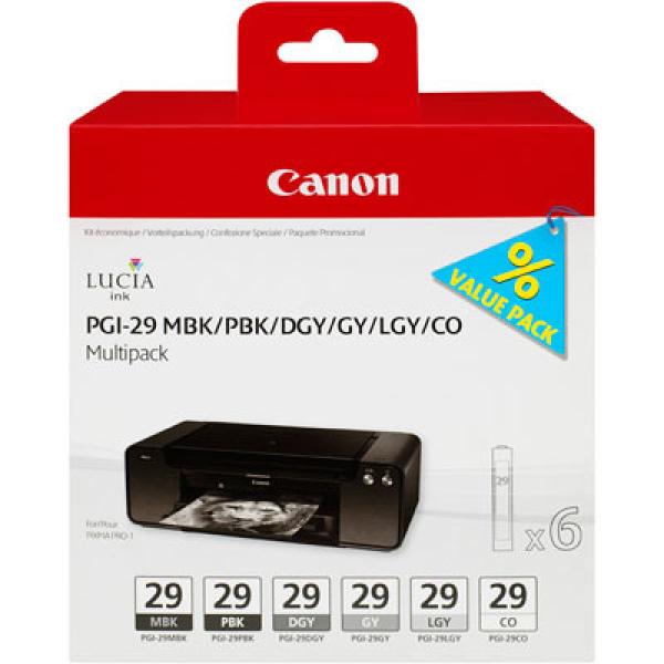 CANON Multip. MBK/PBK/DGY/GY/LGY/CO PGI-29 MultG PIXMA Pro-1 6x36ml