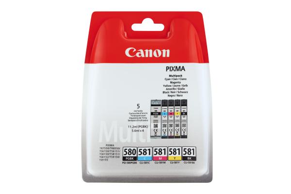 CANON Multipack Tinte PGBKCMYBK PGI-580/1 Pixma TR7550 1x11.2ml/4x5.6ml