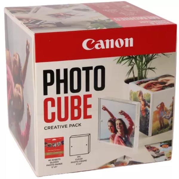 CANON Photo Cube Creative 13x13 pink PP2015x5 Acryl Fotorahmen inkl. 40 Bl.