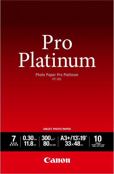 CANON Pro Platinum Photo Paper A3+ PT101A3+ InkJet glossy 300g 10 Blatt