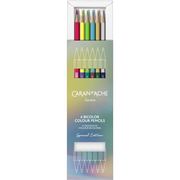 CARAN D'ACHE Farbstifte Bicolor 1284.506 Claim your Style 6 Stück