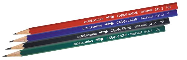 CARAN D'ACHE Bleistift 341 2.25mm 341.371 grau, 4 Stück