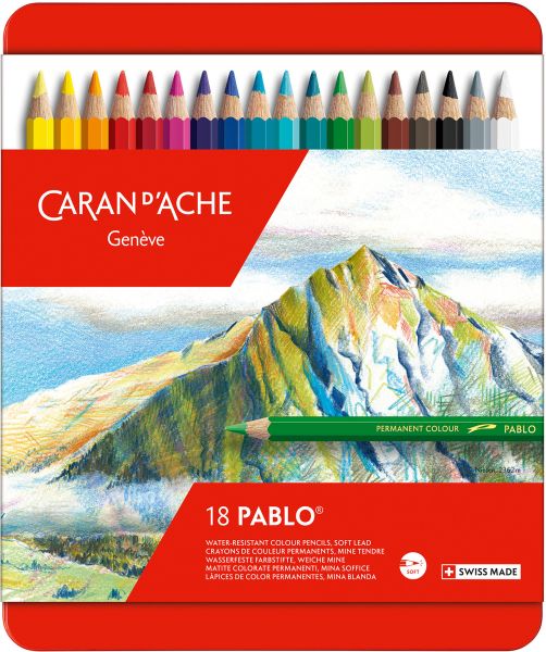 CARAN D'ACHE Farbstifte Pablo 666.318 18 Farben