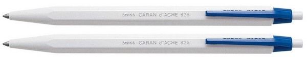 CARAN D'ACHE Kugelschreiber 825 825.260 blau, 2 Stück Blister