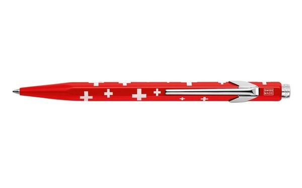 CARAN D'ACHE Kugelschreiber Totally Swiss 849.053 rot/weiss, mit Metalletui