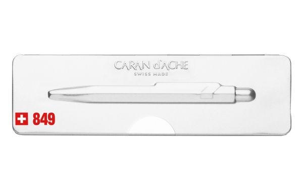 CARAN D'ACHE Kugelschreiber 849 Pop Line 849.502 weiss matt, mit Metalletui