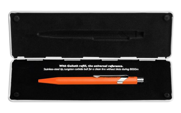 CARAN D'ACHE Kugelschreiber 849 Pop Line 849.530 orange fluo, mit Metalletui