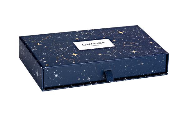 CARAN D'ACHE Kugelschreiber Ecridor Set CC0890.024 Cosmic blau mit Lederetui